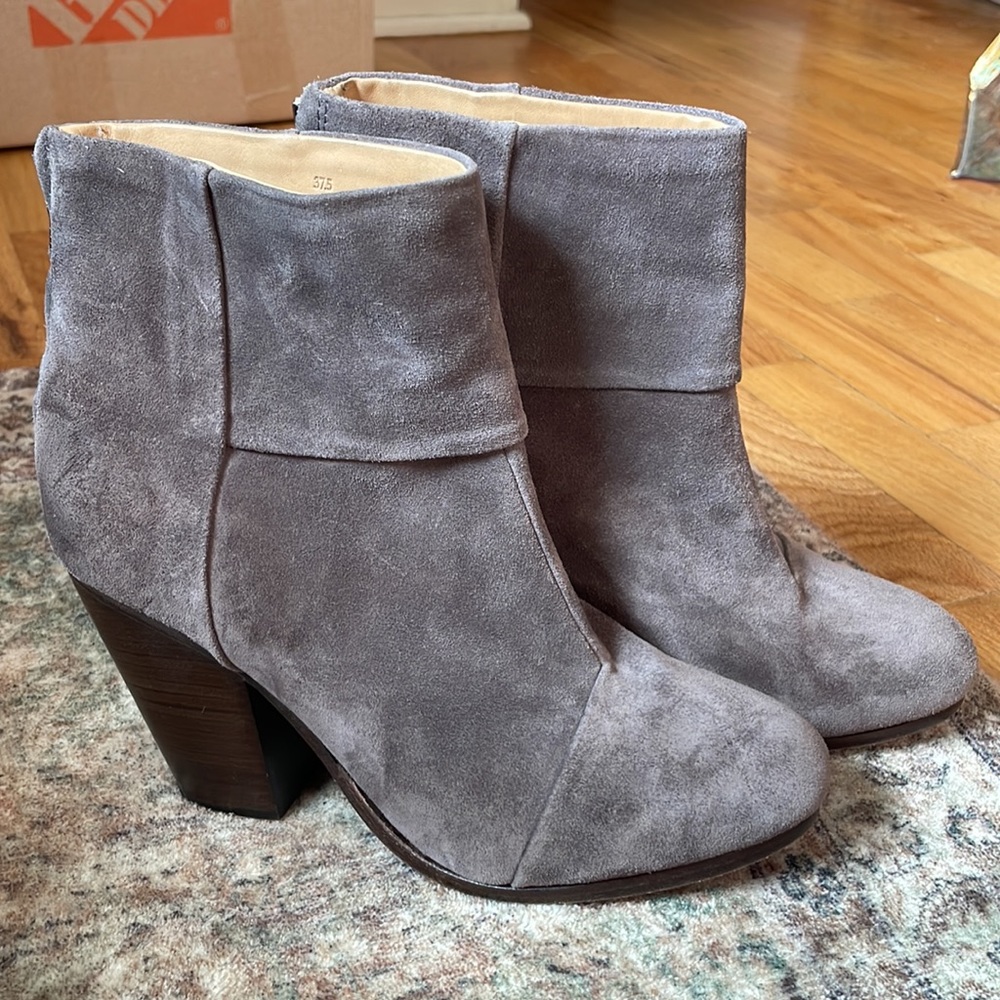 Grey Suede Rag and Bone Newbury Booties